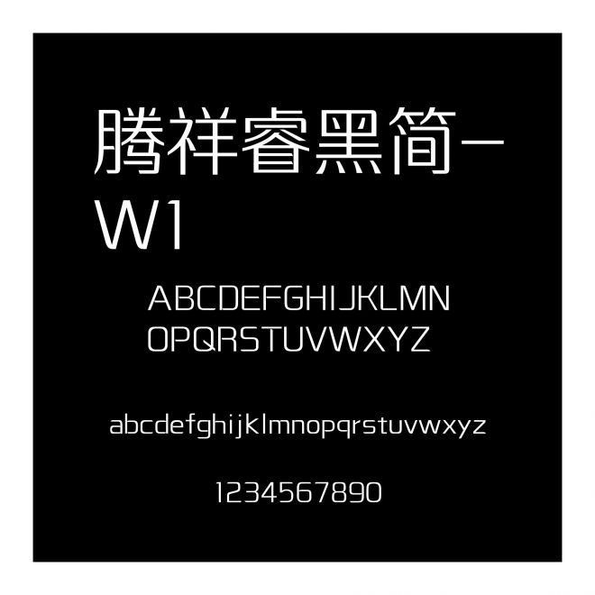 騰祥睿黑簡-W1