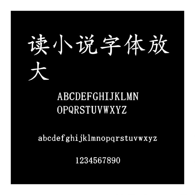 讀小說字體放大