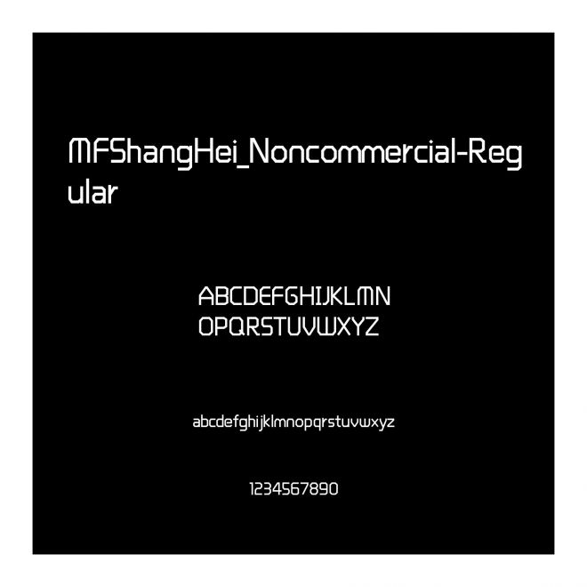 MFShangHei_Noncommercial-Regular