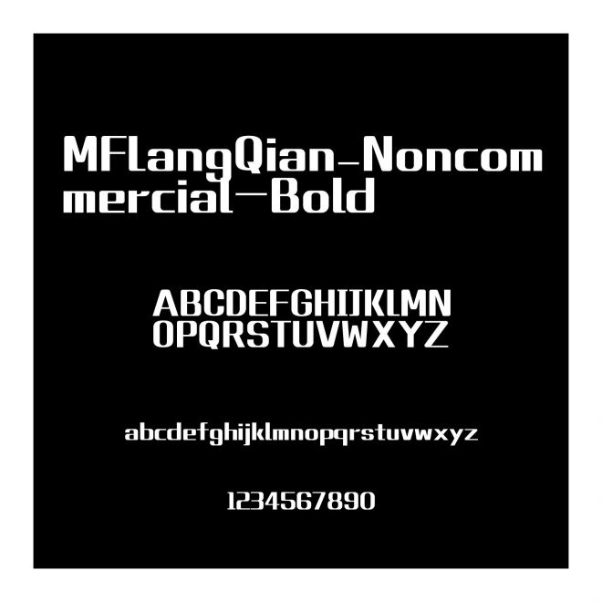 MFLangQian_Noncommercial-Bold