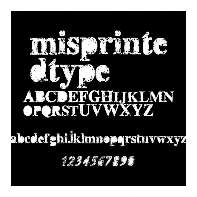 misprinted type