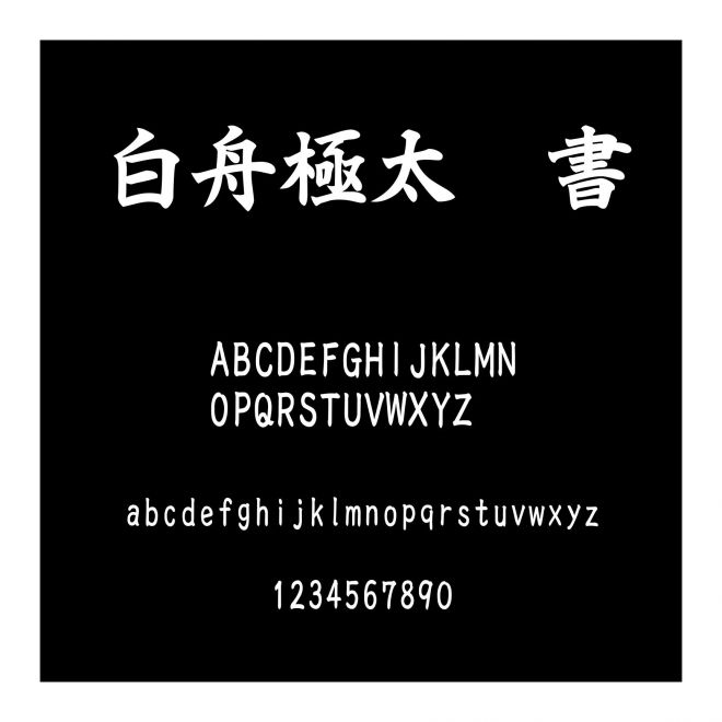 白舟極太楷書