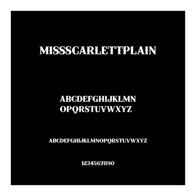 Miss Scarlett Plain