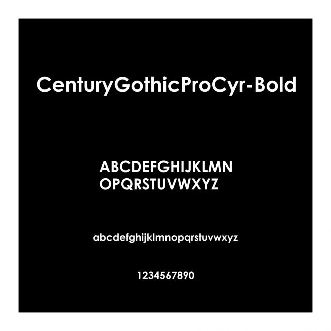 CenturyGothicProCyr-Bold