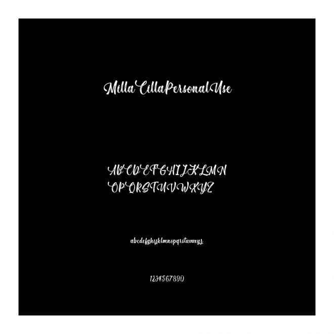 MillaCillaPersonalUse