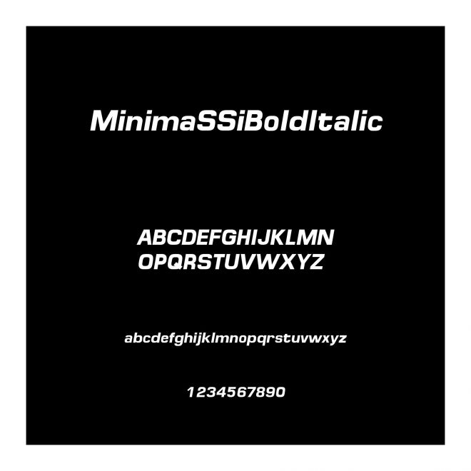 Minima SSi Bold Italic
