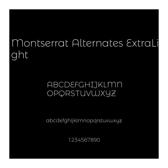 Montserrat Alternates ExtraLight