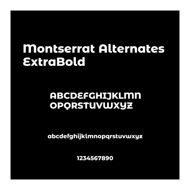 Montserrat Alternates ExtraBold
