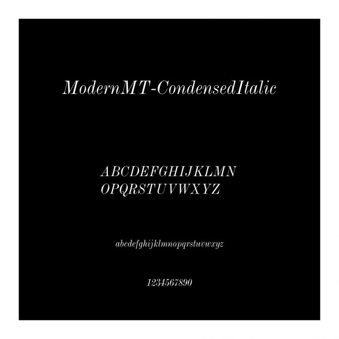 ModernMT-CondensedItalic