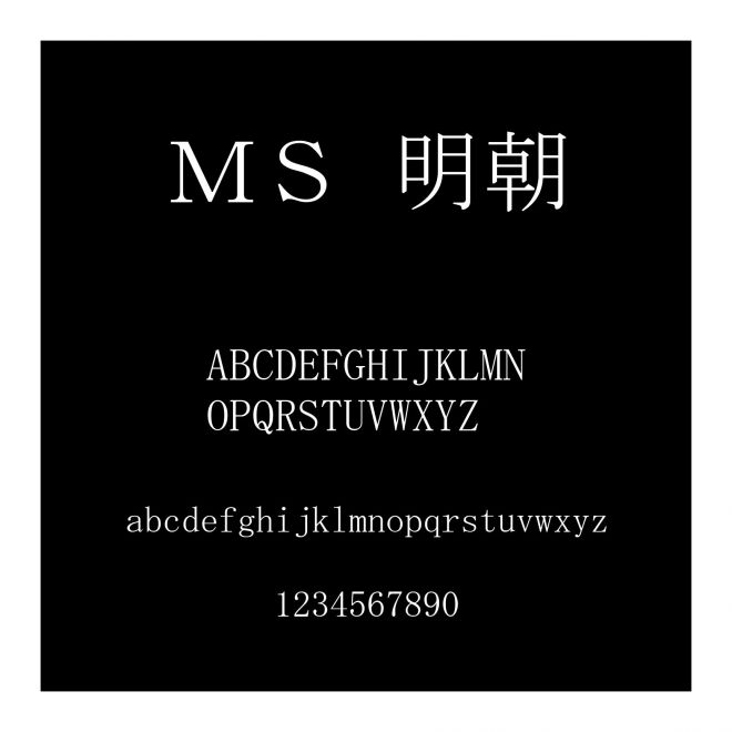 ＭＳ 明朝