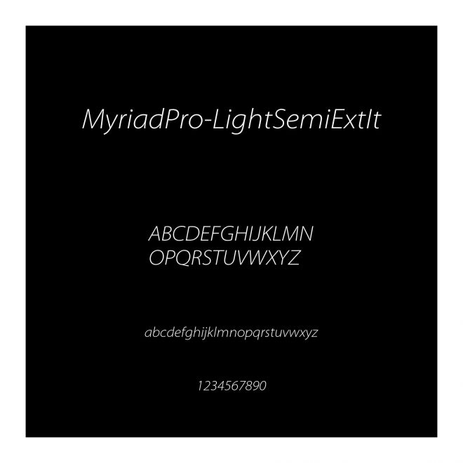 MyriadPro-LightSemiExtIt