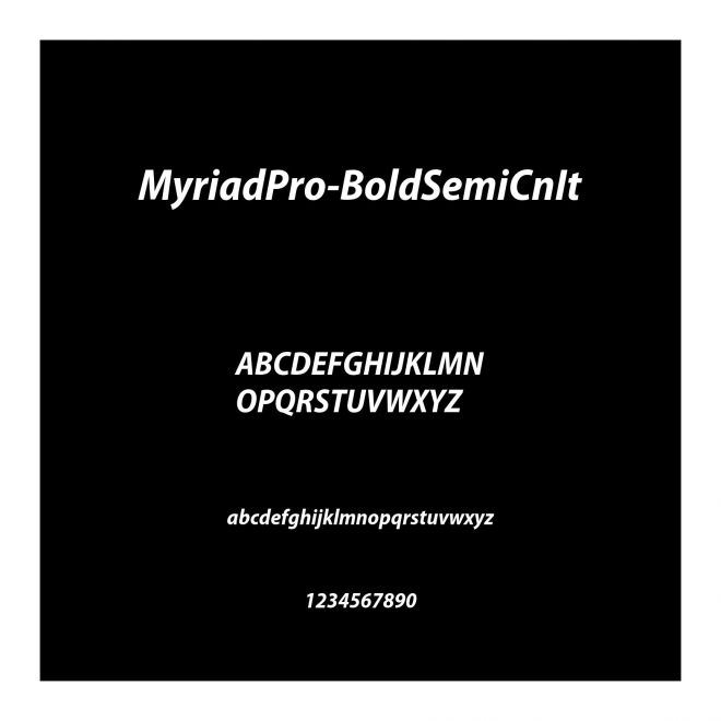 MyriadPro-BoldSemiCnIt