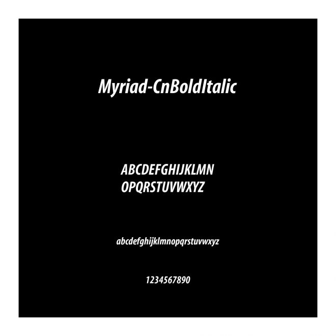Myriad-CnBoldItalic