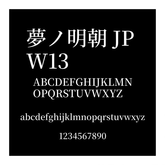 夢ノ明朝 JP W13