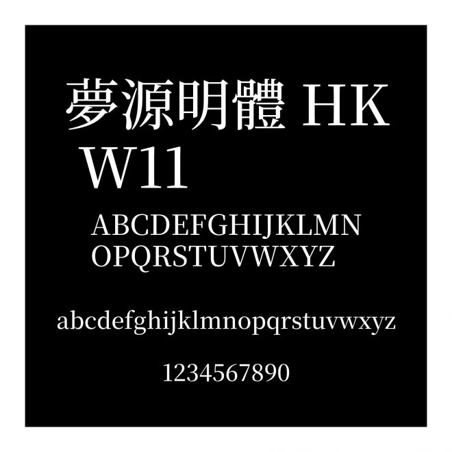 夢源明體 HK W11