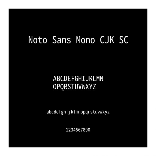 Noto Sans Mono CJK SC