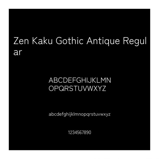 Zen Kaku Gothic Antique Regular