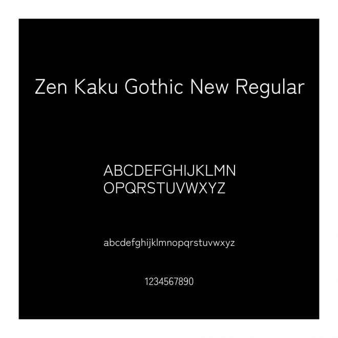 Zen Kaku Gothic New Regular