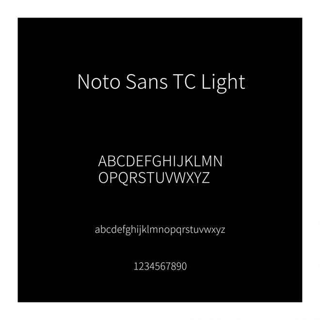 Noto Sans TC Light