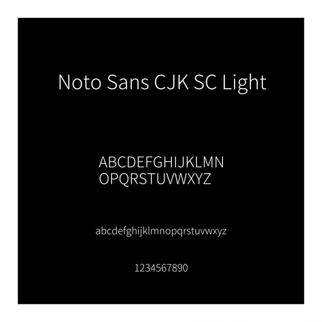 Noto Sans CJK SC Light
