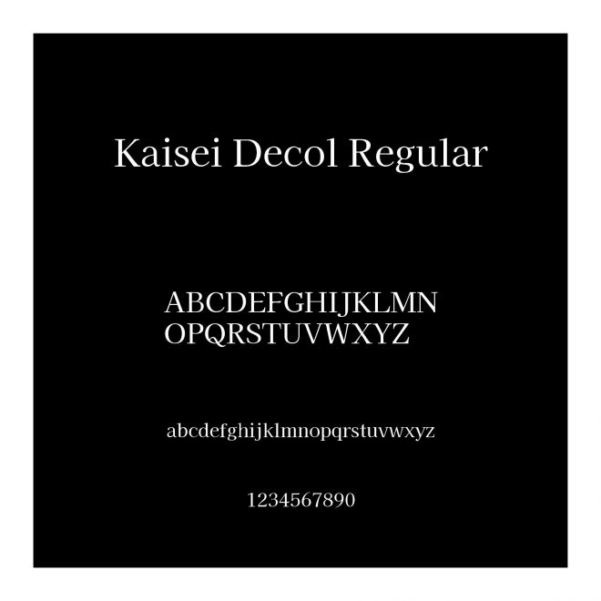 Kaisei Decol Regular