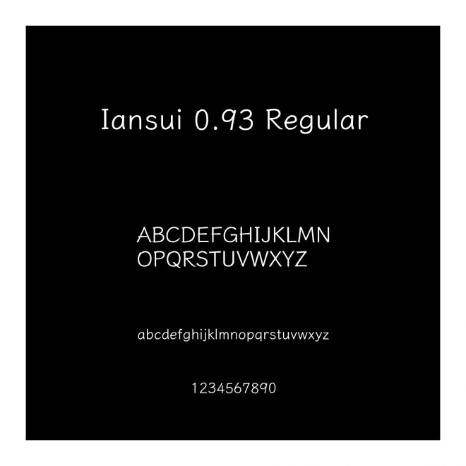 Iansui 0.93 Regular