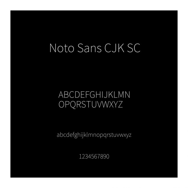 Noto Sans CJK SC