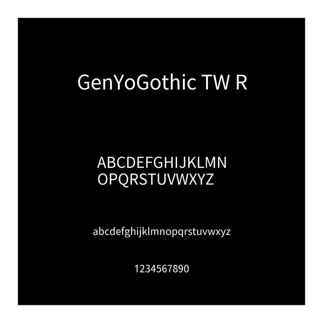 GenYoGothic TW R