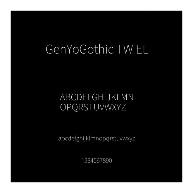 GenYoGothic TW EL