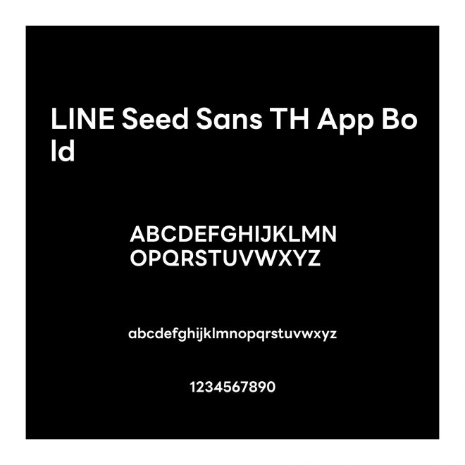 LINE Seed Sans TH App Bold