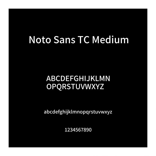 Noto Sans TC Medium