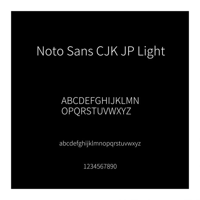 Noto Sans CJK JP Light