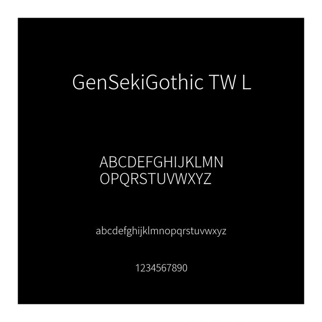 GenSekiGothic TW L