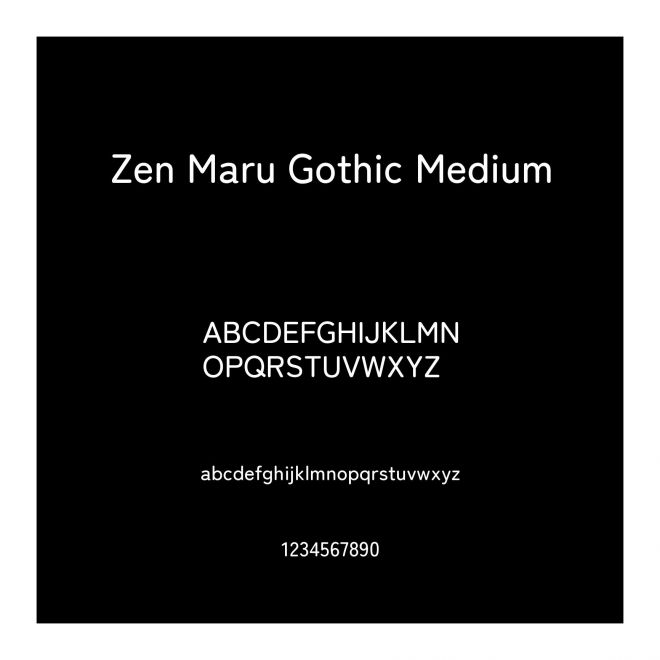 Zen Maru Gothic Medium