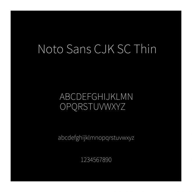 Noto Sans CJK SC Thin