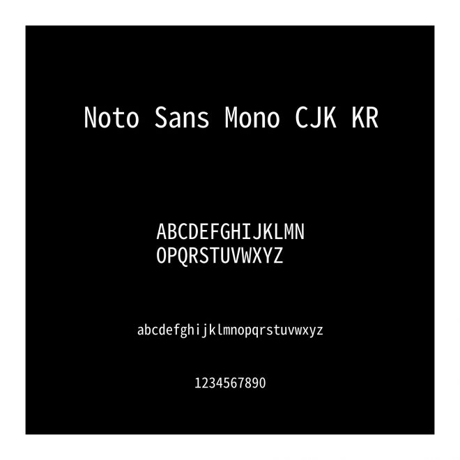 Noto Sans Mono CJK KR