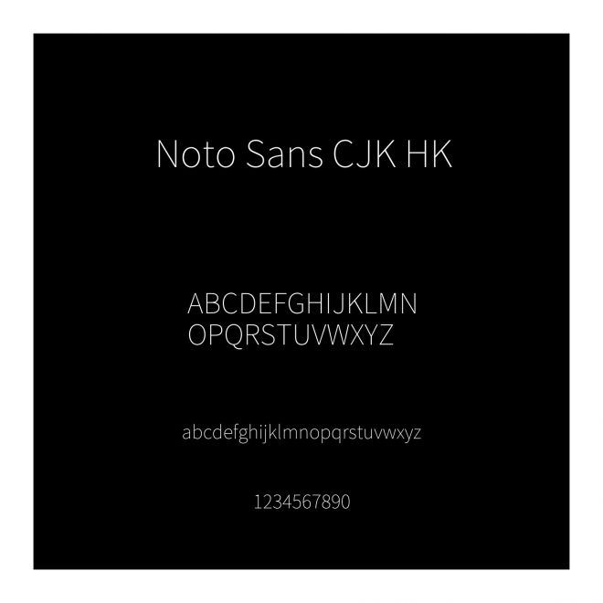 Noto Sans CJK HK