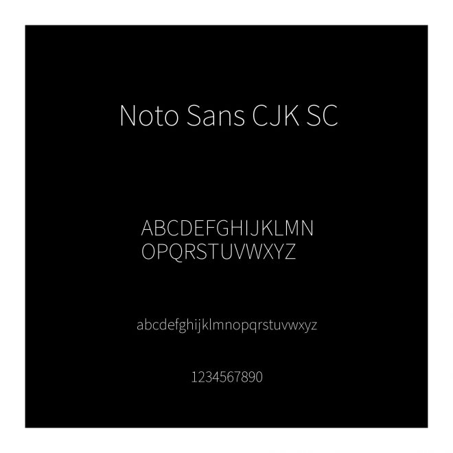 Noto Sans CJK SC