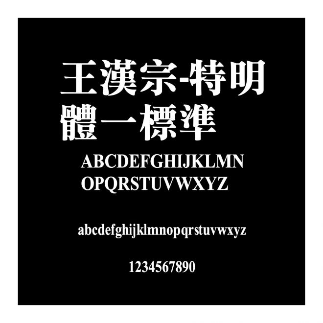 王漢宗-特明體一標準