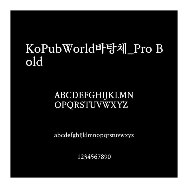 KoPubWorld???_Pro Bold