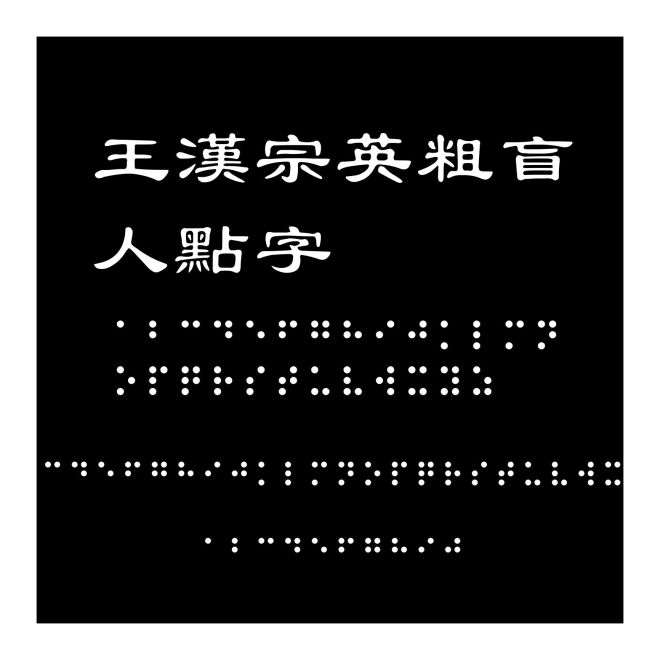王漢宗英粗盲人點字