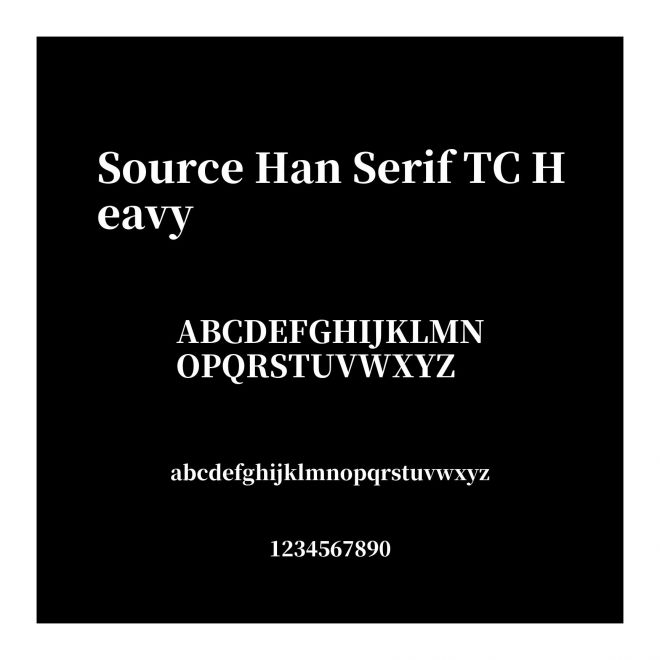 Source Han Serif TC Heavy