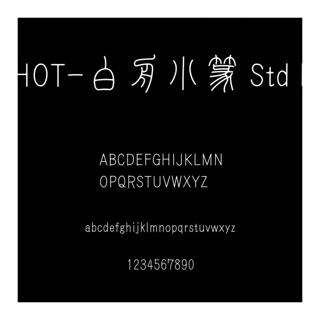 HOT-白舟小篆 Std L