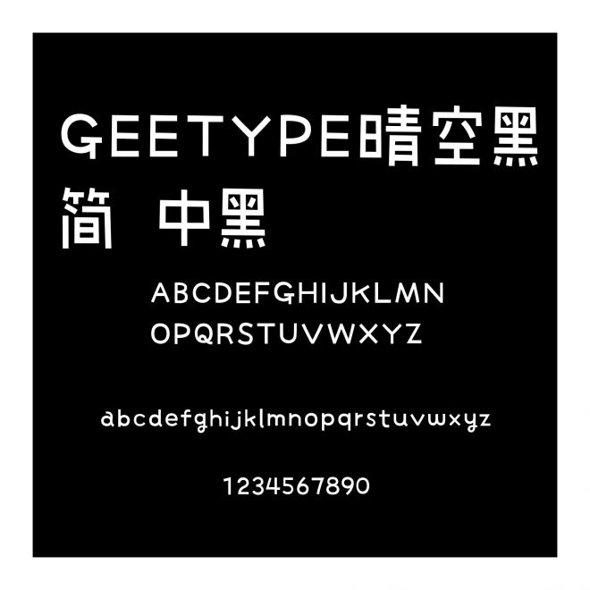 GEETYPE晴空黑簡 中黑