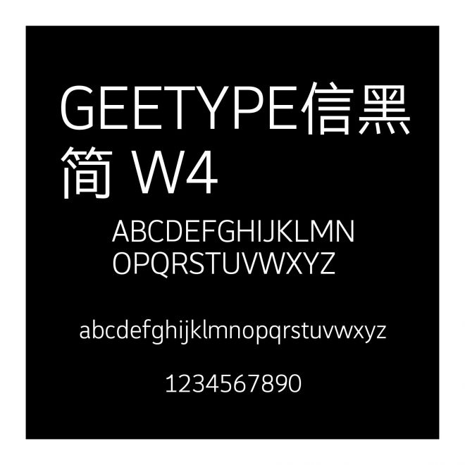 GEETYPE信黑簡 W4