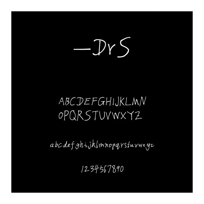 我字酷_DrS英文字體