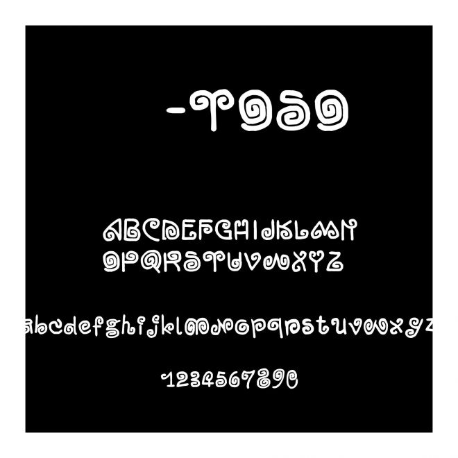 我字酷-TOSO英文體
