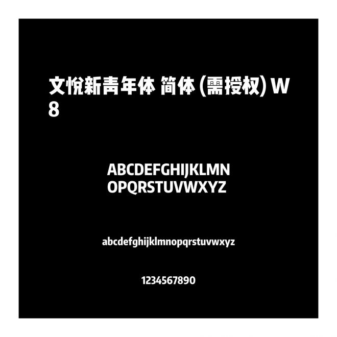 文悅新青年體 簡體 (需授權(quán)) W8