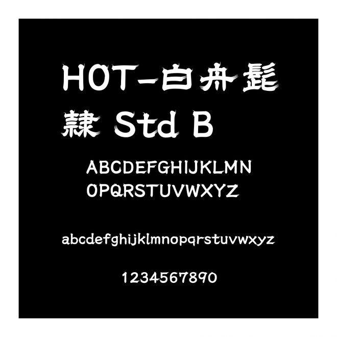 HOT-白舟髭隷 Std B
