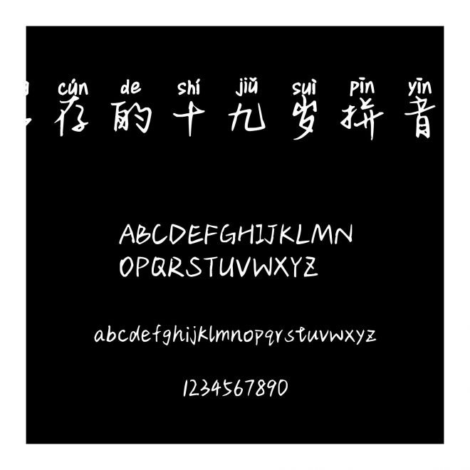 另存的十九歲拼音體